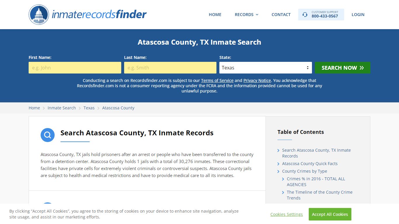 Atascosa County, TX Inmate Lookup & Jail Records Online