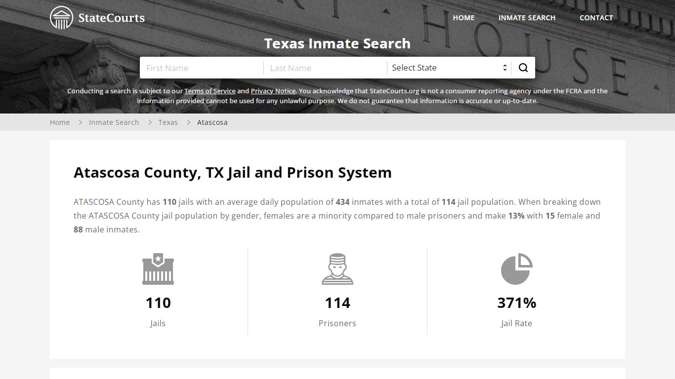 Atascosa County, TX Inmate Search - StateCourts